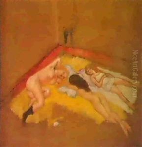 Les Trois Femmes Allongees by Jules Pascin