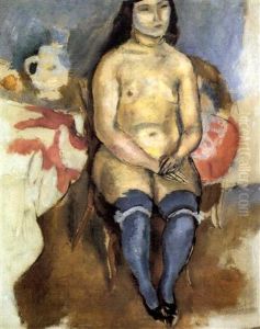 Asiatique Aux Bas Bleus by Jules Pascin