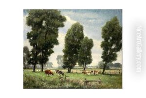 Gran Paisaje Con Ganado Y Cielo De Tormenta by Iu Pascual Rodes