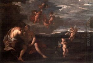 Venus Et Adonis Dans Un Paysage