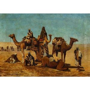 Sosta Nel Deserto by Alberto Pasini
