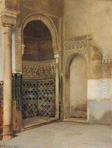 Interieur De Lalhambra by Alberto Pasini