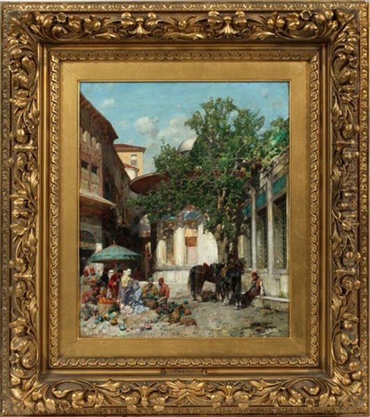 Middle Eastern Market Scene - view 1
