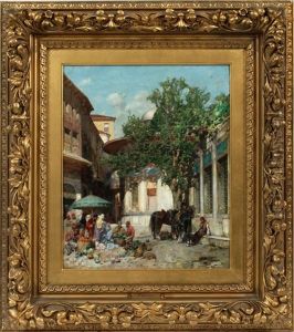 Middle Eastern Market Scene by Alberto Pasini