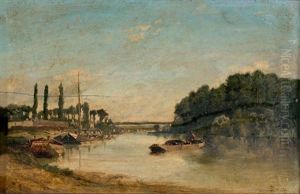 Les Bords De Riviere by Alberto Pasini