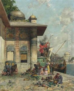 Market Day, A Capriccio Of The Old City Shores, Constantinople Market Day, A Capriccio Of The Old City Shores, Constantinople