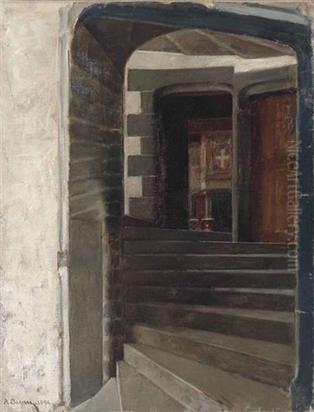 Stairs In The Maniero Di Issogne, Valle D'aosta - view 1