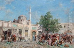 Istanbul"da Pazar Yeri by Alberto Pasini