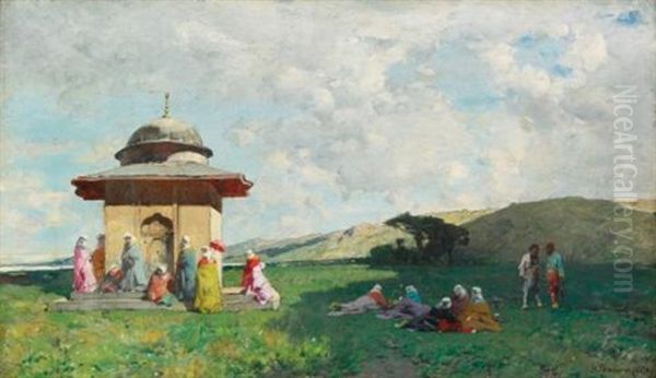 Turkish Women At A Shrine - view 1
