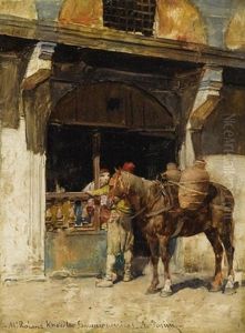 Market Scene, Persia by Alberto Pasini