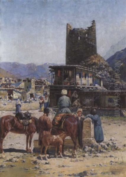Reges Treiben In Einer Orientalischen Stadt - view 1