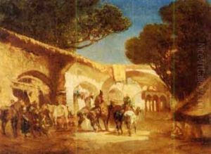 An Arab Market by Alberto Pasini