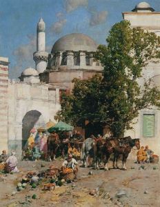 A Market Outside The City Gate
