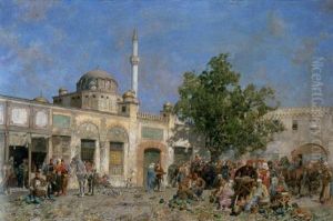 Il Mercato Di Constantinopoli, Presso Le Mura by Alberto Pasini
