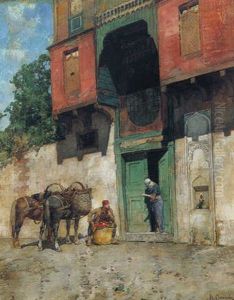 Itinerant Merchant In A Turkish Street by Alberto Pasini