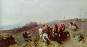 An Arab Cavalry by Alberto Pasini