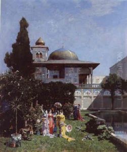 Un Angolo Del Giardino Dell'harem by Alberto Pasini