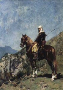 An Arab Horserider by Alberto Pasini