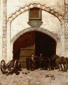 Soldiers At The Entrance To A Fort