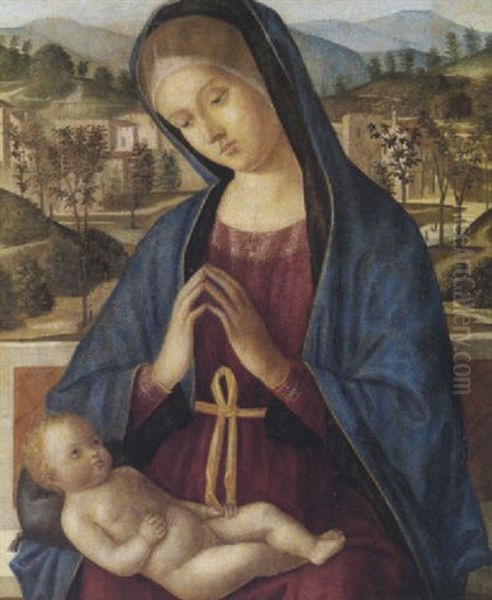 Madonna Con Bambino In Un Paesaggio - view 1