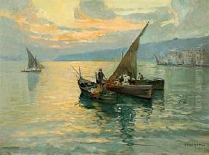 Coastal Scenery From Italy by Lazzaro Pasini