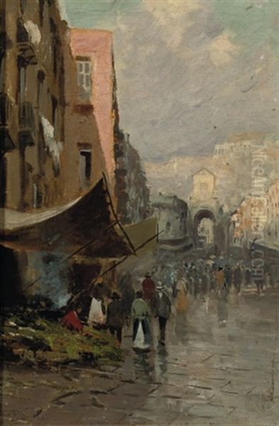 An Italian Street Market (+ Another; 2 Works) - view 1