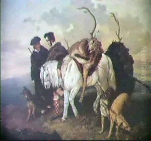 Highlander Returning From Deerstalking (also Called         Deerstalkers'return) by John Pasmore the Younger