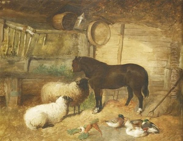 Feeding Time At The Stable - view 1