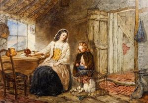 Woman And Child With Chicken Woman And Child With Chicken