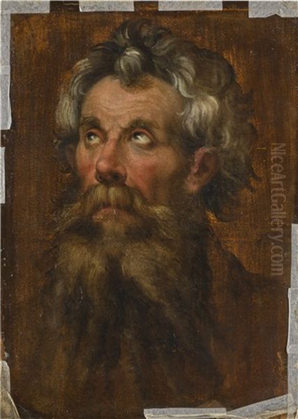 Study For The Head Of A Man Looking Up - view 1