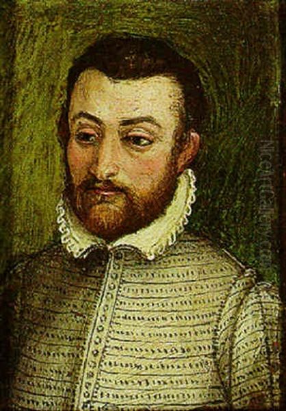 Portrait Of A Man Wearing A Grey Doublet - view 1