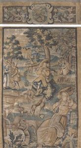 French Literary Narrative Tapestry: A Pastoral Romance by Crispin de Passe the Younger