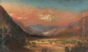 Expansive Landscape With Valley, Figures And Distant Building by Deborah Griscom Passmore