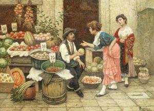 The Fruit Seller by Luigi Pastega