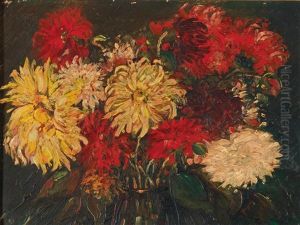 Chrysanthemums In A Vase