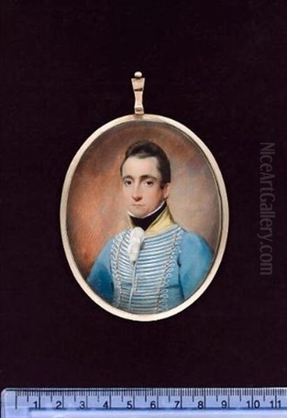 Lieutenant Hugh Henry, Wearing Pale Blue Uniform Of The Light Dragoons - view 1