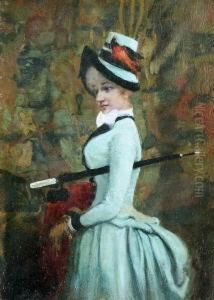 Vornehme Junge Dame Im Seitenprofil by Joseph Block