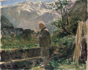Portrait Of Gerhart Hauptmann And His Wife by Joseph Block