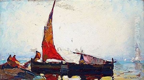 Les Barques De Peche A Cannes (pair) - view 1