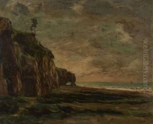 Voilier Au Large D'une Cote Rocheuse by Cherubino Pata