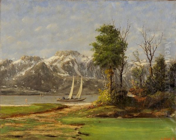 Voiles Sur Le Lac Leman - view 1