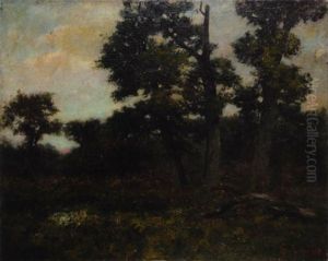 Paysage De Lisiere De Foret, Fontainebleau? by Cherubino Pata