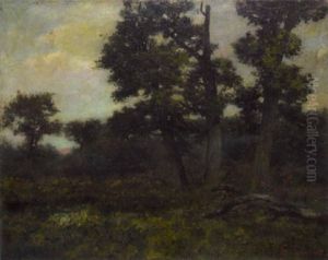 Paysage De Lisiere De Foret (fontainebleau?) by Cherubino Pata
