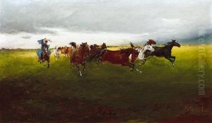 Horses Gallopping by Laszlo Pataky