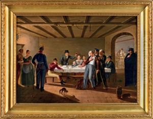 Scene De Taverne by Giuseppe Patania