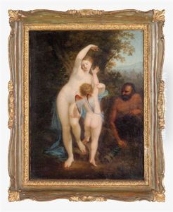 Diana Con Amore E Satiro by Giuseppe Patania