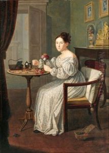 Jeune Fille Dans Un Interieur