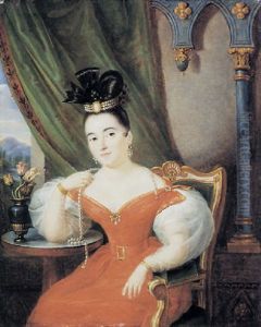 Ritratto Di Donna Con Filo Di Perle by Giuseppe Patania