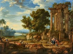 Landscape With The Flight Into Egypt by Pierre Patel