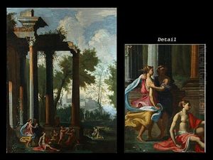 Capriccio Mit Bacchantenszenen Vor Tiefer Landschaft